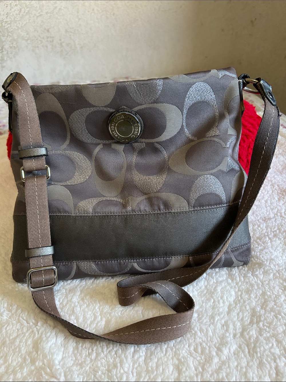 Coach Brown Signature Crossbody Bag